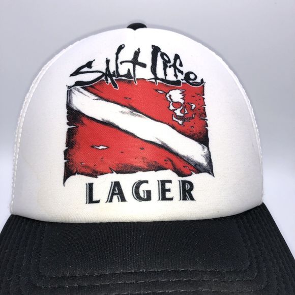 Salt Life Lager Trucker Baseball Beer Hat Cap Mesh Snap Back Adjustable - Picture 2 of 16